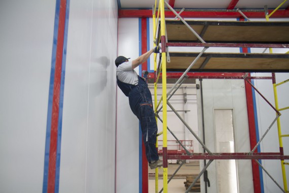 Возведение камеры SPK GROUP для смешивания и хранения красок на Заводе по производству дизельных двигателей (г. Астана)