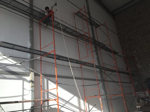 Возведение камеры SPK GROUP для смешивания и хранения красок на Заводе по производству дизельных двигателей (г. Астана)