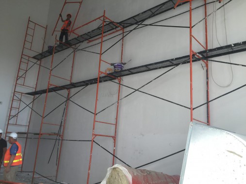 Возведение камеры SPK GROUP для смешивания и хранения красок на Заводе по производству дизельных двигателей (г. Астана)