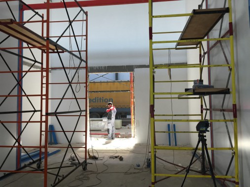 Возведение камеры SPK GROUP для смешивания и хранения красок на Заводе по производству дизельных двигателей (г. Астана)