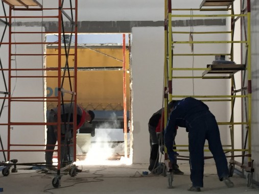 Возведение камеры SPK GROUP для смешивания и хранения красок на Заводе по производству дизельных двигателей (г. Астана)