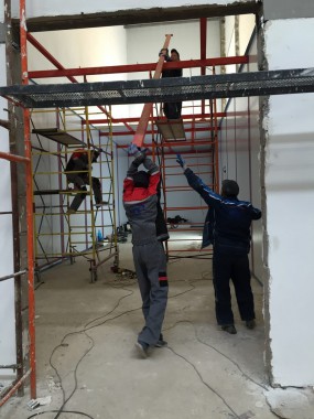 Возведение камеры SPK GROUP для смешивания и хранения красок на Заводе по производству дизельных двигателей (г. Астана)