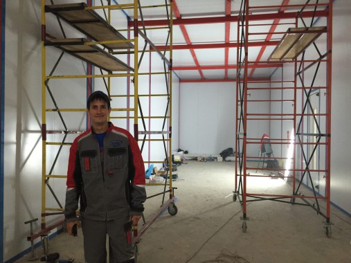 Возведение камеры SPK GROUP для смешивания и хранения красок на Заводе по производству дизельных двигателей (г. Астана)