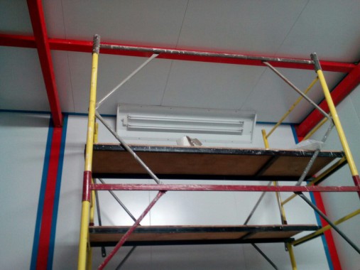 Возведение камеры SPK GROUP для смешивания и хранения красок на Заводе по производству дизельных двигателей (г. Астана)