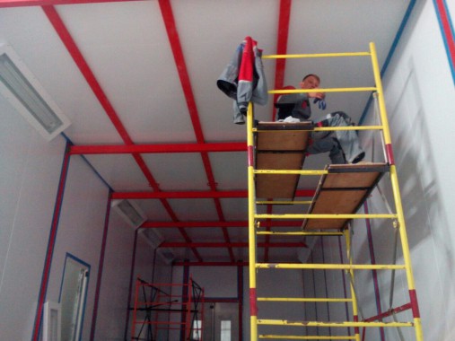 Возведение камеры SPK GROUP для смешивания и хранения красок на Заводе по производству дизельных двигателей (г. Астана)