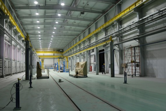 Расстановка нестандартного оборудования на Заводе по производству дизельных двигателей GEVO в Астане