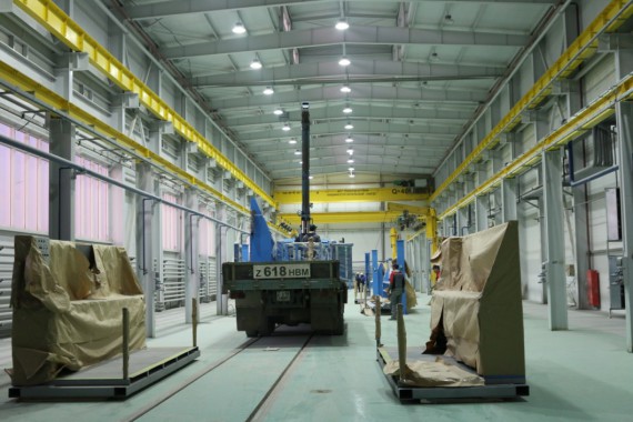 Расстановка нестандартного оборудования на Заводе по производству дизельных двигателей GEVO в Астане