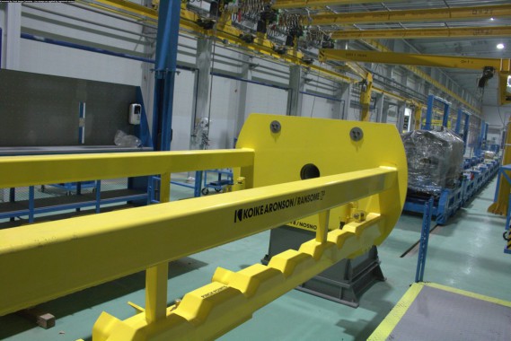 Расстановка нестандартного оборудования на Заводе по производству дизельных двигателей GEVO в Астане