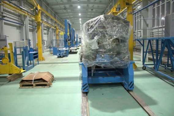 Расстановка нестандартного оборудования на Заводе по производству дизельных двигателей GEVO в Астане