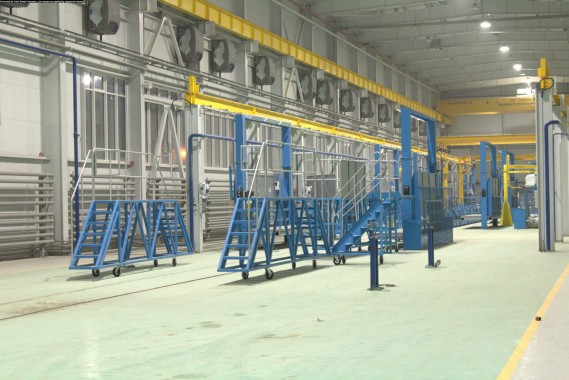 Расстановка нестандартного оборудования на Заводе по производству дизельных двигателей GEVO в Астане