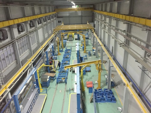 Расстановка нестандартного оборудования на Заводе по производству дизельных двигателей GEVO в Астане