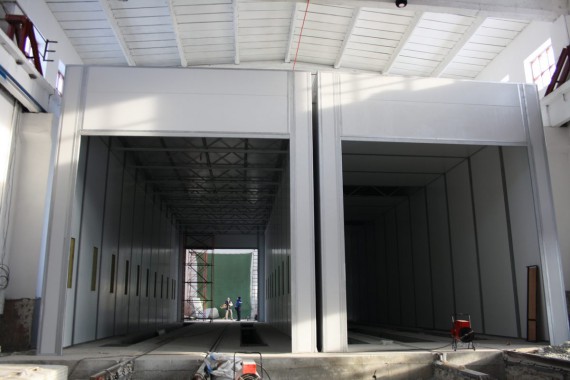 В Екатеринбурге специалистами SPK GROUP устанавливается покрасочно-сушильная камера для Музея РЖД