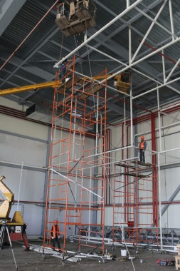 В Астане продолжается строительство камеры окраски и сушки для самолетов