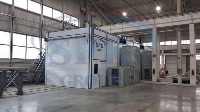 Успешно продолжается монтаж окрасочно-сушильной камеры SPK-17.5.4 в Ленинск-Кузнецком для машиностроительного комплекса