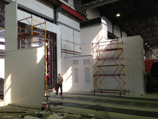Строительство покрасочной камеры для локомотивов с рабочей температурой до 80 град. С SPK-22.6.6