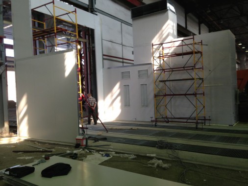 Строительство покрасочной камеры для локомотивов с рабочей температурой до 80 град. С SPK-22.6.6