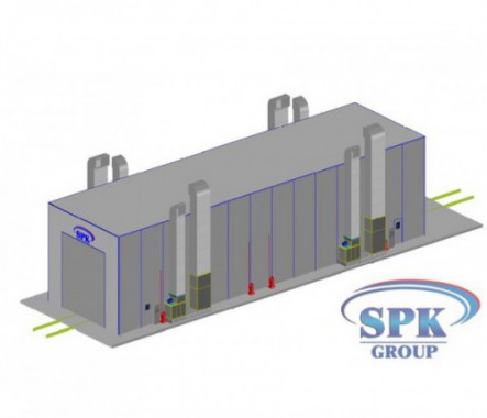 Окрасочно-сушильный комплекс для окраски ж/д транспорта SPK-29.8.7