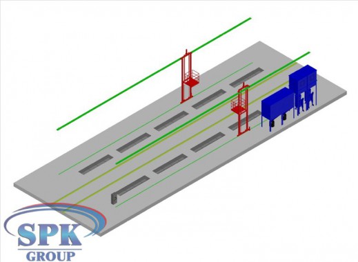 Окрасочно-сушильный комплекс для окраски ж/д транспорта SPK-29.8.7