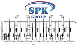 Тупиковая окрасочно-сушильная камера для вагонов и локомотивов SPK-32.7.7 РОССИЯ