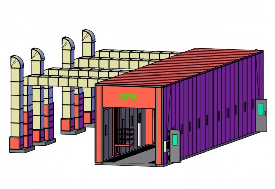 Покрасочно-сушильная камера проходного типа SPK-24.5.5 г. Набережные Челны