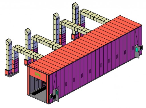 Покрасочно-сушильная камера проходного типа SPK-24.5.5 г. Набережные Челны