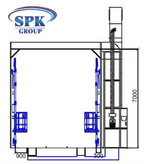 Камера окрасочно-сушильная для электровозов SPK-31.6.7 приямок
