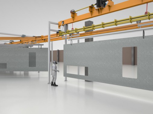 Линия окраски и сушки деталей кузовов спецтехники SPK