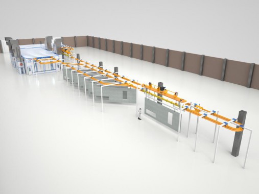 Линия окраски и сушки деталей кузовов спецтехники SPK