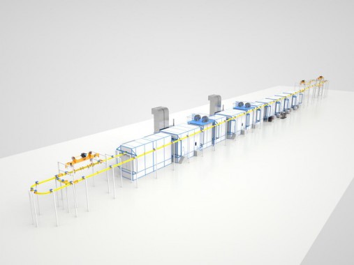 Линия окраски среднегабаритных узлов и деталей SPK