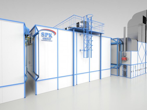 Линия окраски крупногабаритных деталей сельскохозяйственных машин SPK