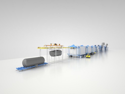 Линия окраски крупногабаритных деталей сельскохозяйственных машин SPK