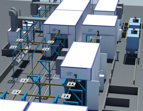 Линия подготовки, покраски и сушки SPK