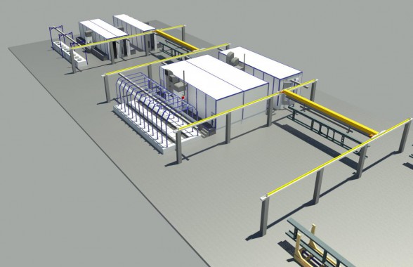 Линия подготовки, окраски и сушки рам КАМАЗа