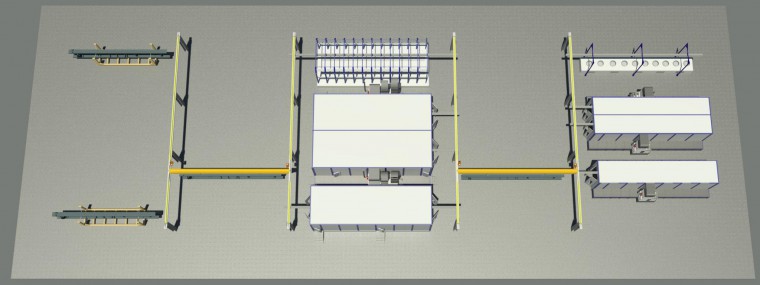 Линия подготовки, окраски и сушки рам КАМАЗа