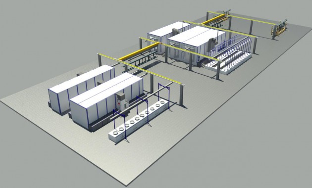 Линия подготовки, окраски и сушки рам КАМАЗа