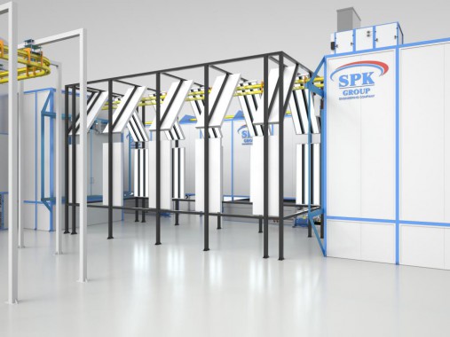 Линия окраски жидкими ЛКМ