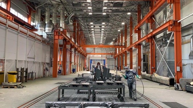 Комплекс подготовки и покраски для деталей кранового оборудования SPK