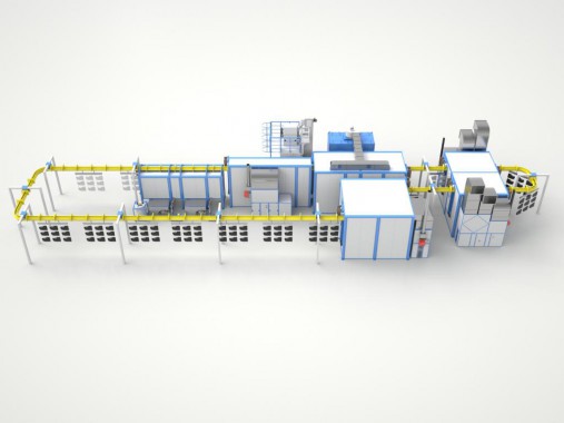 Линия подготовки и покраски SPK для деталей тракторов