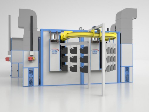 Линия подготовки и покраски SPK для деталей тракторов