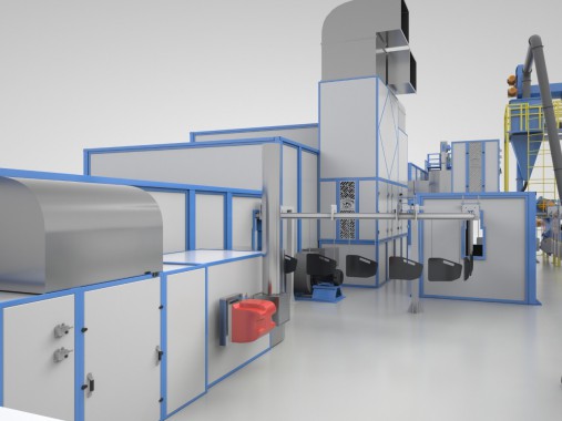 Линия SPK окраски рам тракторов