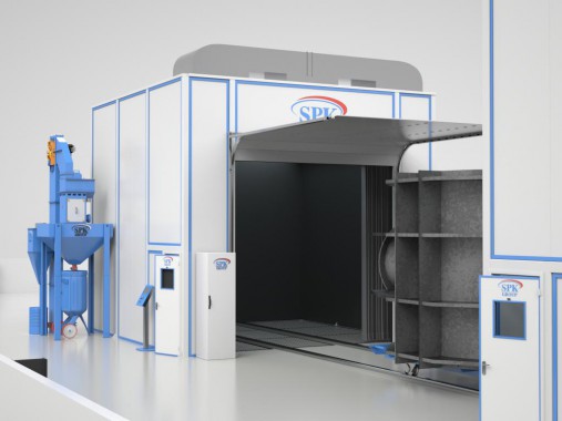 Комплекс оборудования SPK для подготовки и покраски судовых движителей