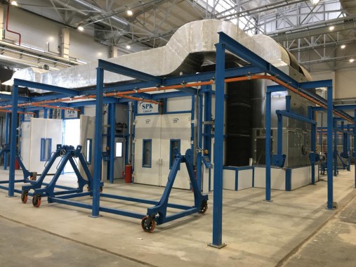 Комплекс подготовки поверхности, покраски и сушки для ж/д оборудования SPK-42.23.4, г. Тверь