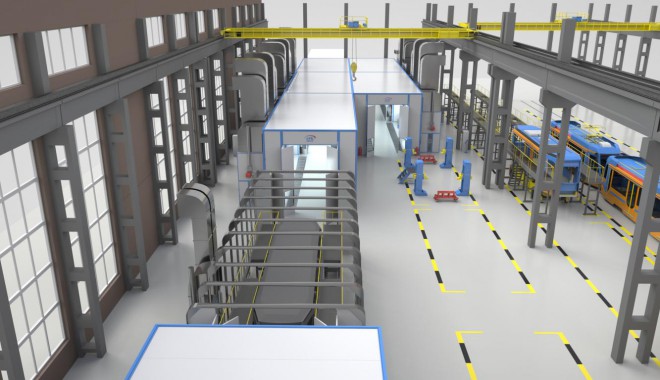 Комплекс подготовки, окраски и проверки герметичности вагонов SPK