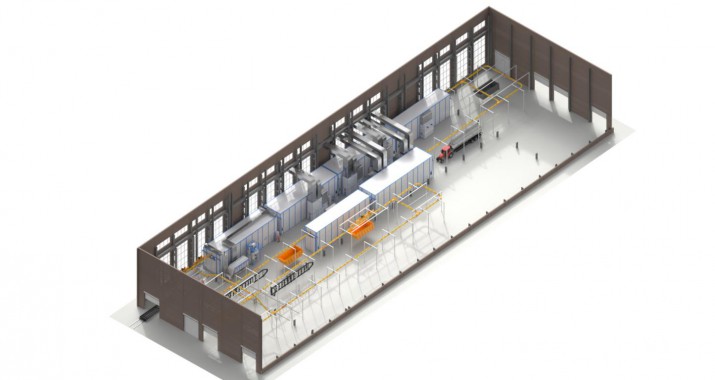 Линия подготовки, покраски для спецтехники SPK