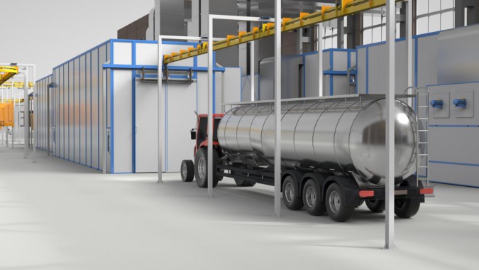 Линия подготовки, покраски для спецтехники SPK