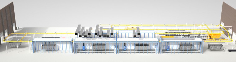 Линия подготовки, покраски для спецтехники SPK