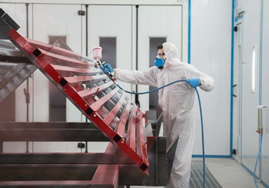 Окрасочно-сушильная камера для окраски металлоконструкций и ферм SPK 15.4.6. Покраска металлоконструкций в окрасочной камере, г. Астана