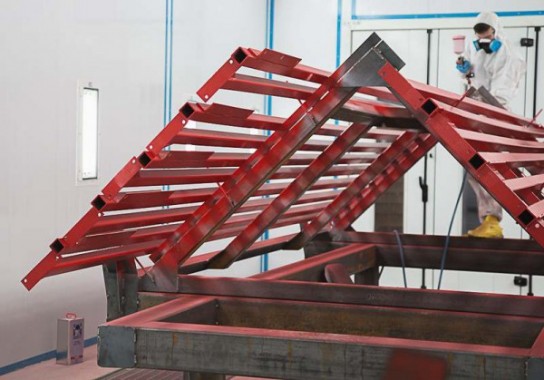 Окрасочно-сушильная камера для окраски металлоконструкций и ферм SPK 15.4.6. Покраска металлоконструкций в окрасочной камере, г. Астана