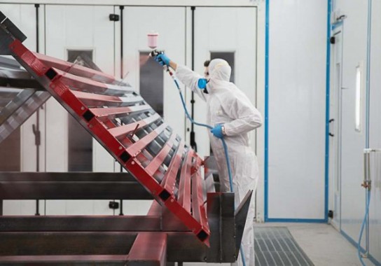 Окрасочно-сушильная камера для окраски металлоконструкций и ферм SPK 15.4.6. Покраска металлоконструкций в окрасочной камере, г. Астана