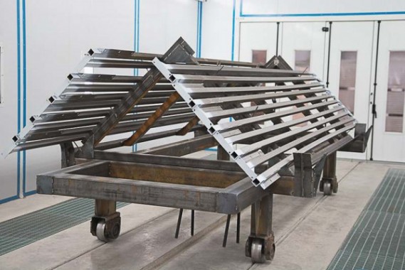 Окрасочно-сушильная камера для окраски металлоконструкций и ферм SPK 15.4.6. Покраска металлоконструкций в окрасочной камере, г. Астана